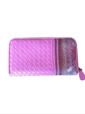 Bottega Veneta Intrecciato Zip-Around Wallet
